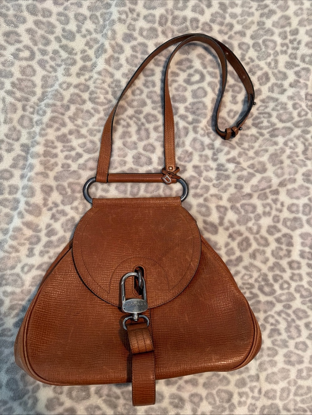Vintage Delvaux Leather Cerceau Convertible Brown Leather Bag